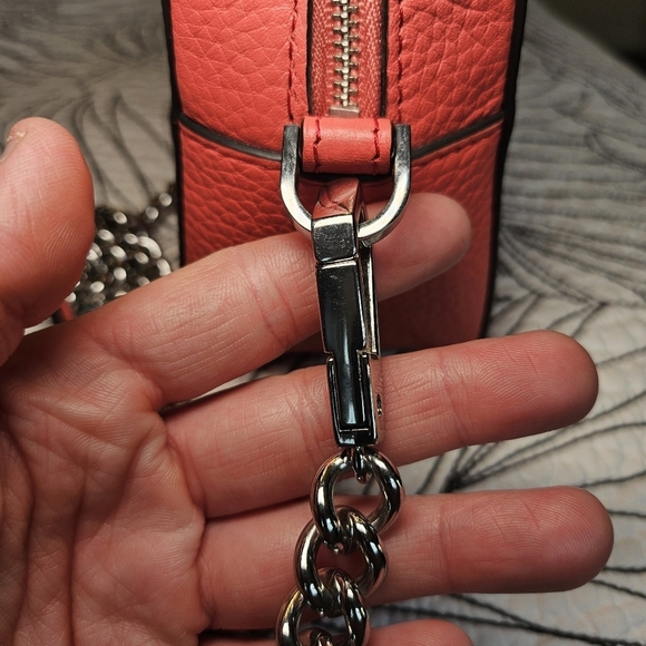 EUC Rebecca Minkoff Zip Moto Camera Bag Coral Pink - Picture 11 of 13